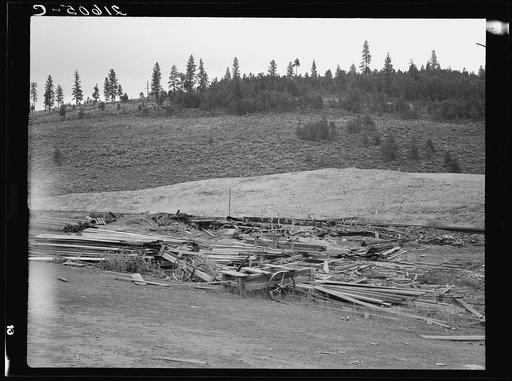 The remains of the sawmill in a deserted mill town. Tamarack, Adams County, Idaho