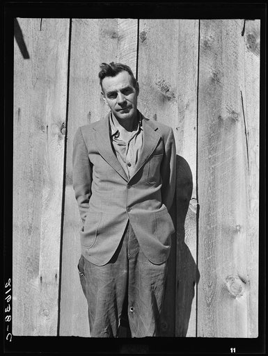 Untitled photo, possibly related to: One of the thirty-six members. Ola self-help sawmill co-op. Gem County, Idaho. General caption 48.