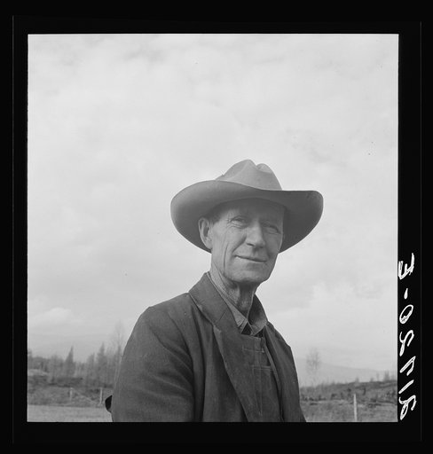 Untitled photo, possibly related to: Farmer from Nebraska now developing eighty-acre stump farm. Bonner County, Idaho. See general caption 50