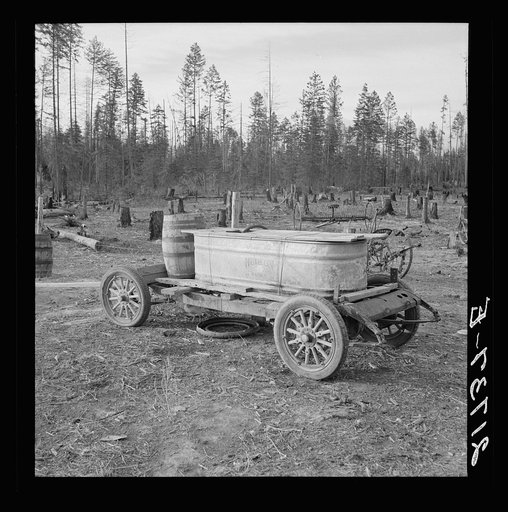 Improved water tank on stump ranch. Boundary County, Idaho. See general caption 53
