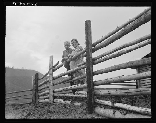 Stump rancher and wife. They and their seven children are making a new start on cut-over land. Priest River Penninsula, Bonner County, Idaho. See general caption 51