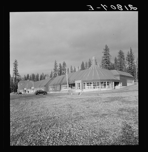 Stores and community center in model lumber company town, Gilchrist, Oregon. See general caption 76