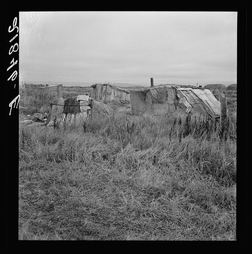 Living conditions of migrant potato pickers. Tulelake, Siskiyou County, California. See general caption 63