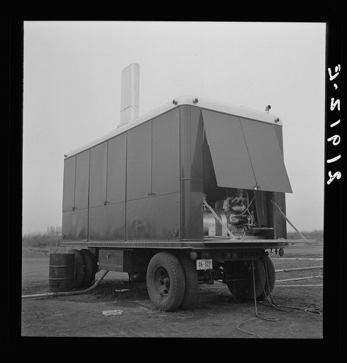 The power unit. FSA (Farm Security Administration) mobile camp. Merrill, Klamath County, Oregon. See general caption 62
