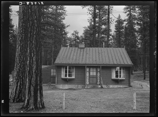 Type of housing built for lumber millworkers in new model company town.  Gilchrist, Oregon