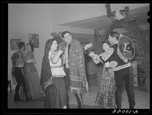 Untitled photo, possibly related to: Brownsville, Texas. Charro Days fiesta. Dance given by Mexican girls called the Live, Love and Laugh Club, or the Triple L Club