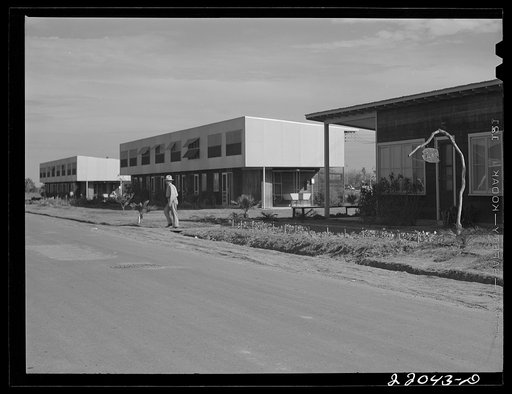 Weslaco, Texas. FSA (Farm Security Administration) camp. Clinic and labor homes. Rent is seven dollars per month