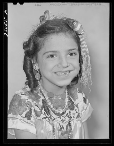Brownsville, Texas. Charro Days fiesta. Aurelia Morales, young singer