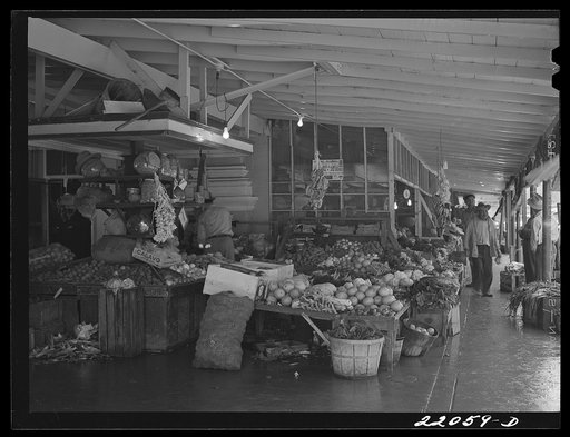 Untitled photo, possibly related to:  Brownsville, Texas. Mexican open air market