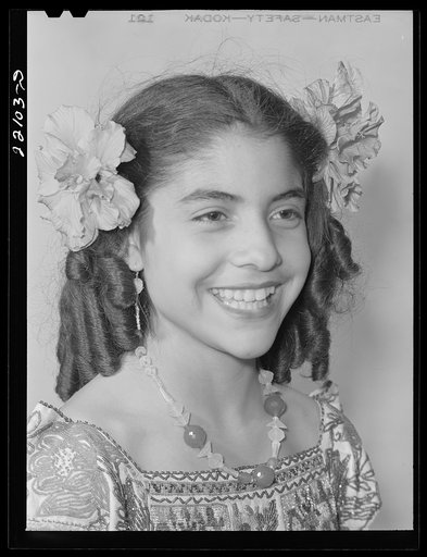Brownsville, Texas. Charro Days fiesta. Young girl