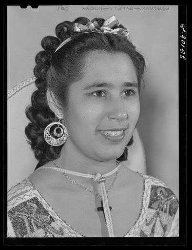Brownsville, Texas. Charro Days fiesta. Girl of Mexican descent