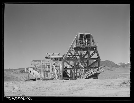 Gold dredge. Nye County, Nevada