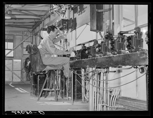 Gold dredge operator. Nye County, Nevada