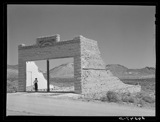 Tourist at Rhyolite, Nevada