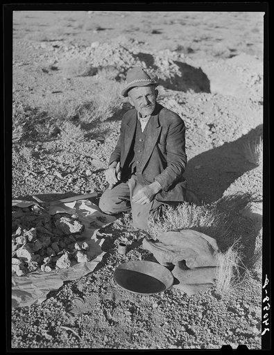 Rocky Mountain George, old prospector, born in badlands of Wyoming. Esmeralda County, Nevada