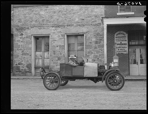 High school boys in jalopy. Genoa, Nevada