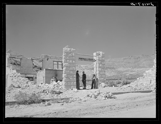 Tourists at Rhyolite, Nevada