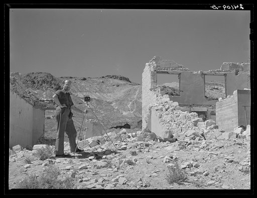 Tourist at Rhyolite, Nevada