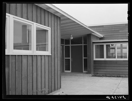 Newly-constructed migrant camp. Firebaugh, California