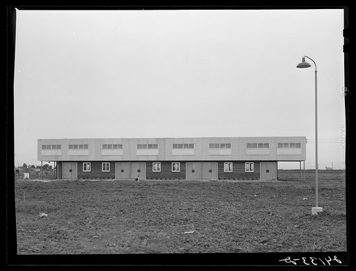 Newly-constructed migrant camp. Firebaugh, California