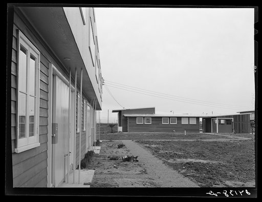 Newly-constructed migrant camp. Firebaugh, California