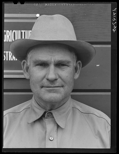 Migrant field worker. Tulare migrant camp. Visalia, California