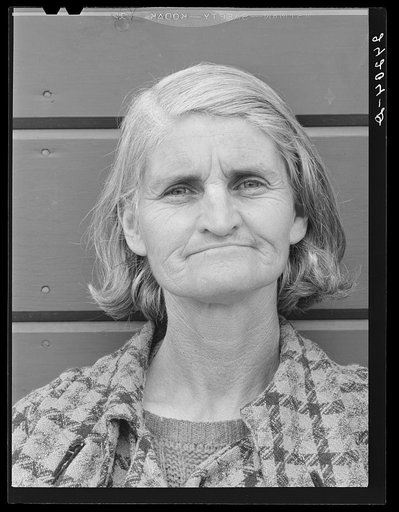 Wife of migrant. Tulare migrant camp. Visalia, California