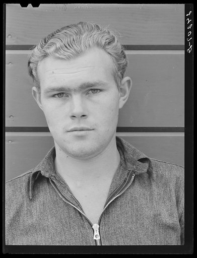 Migrant field worker. Tulare migrant camp. Visalia, California