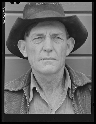 Migrant field worker. Tulare migrant camp. Visalia, California