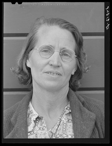 Wife of migrant. Tulare migrant camp. Visalia, California