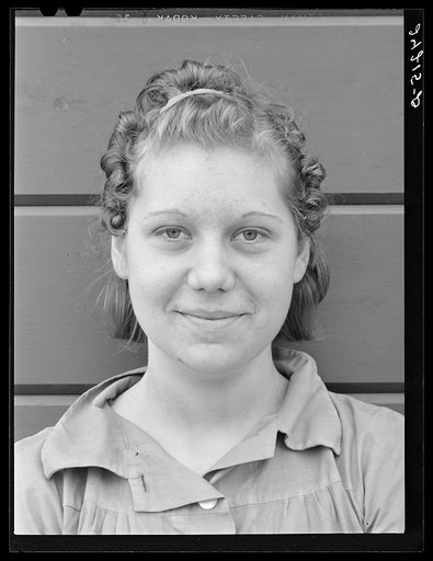 Migrant girl. Tulare migrant camp. Visalia, California