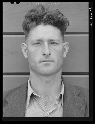 Migrant field worker. Tulare migrant camp. Visalia, California