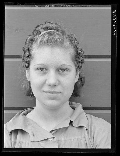 Untitled photo, possibly related to: Migrant girl. Tulare migrant camp. Visalia, California
