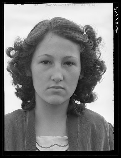 Migrant girl. Tulare migrant camp. Visalia, California