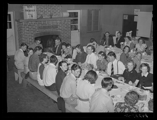 Arvin camp visiting Tulare camp to present play. Visalia, California