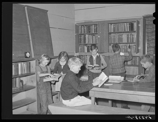 Library. Tulare migrant camp. Visalia, California