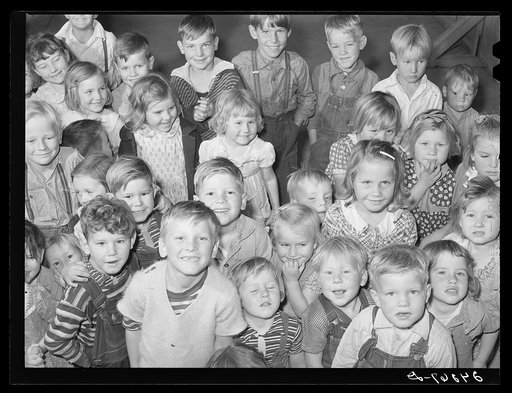 Children in nursery. Tulare migrant camp. Visalia, California