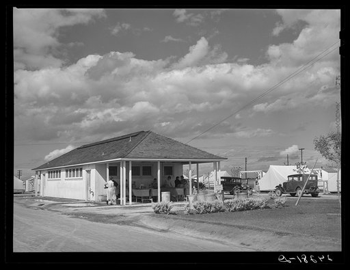 Utility house. Shafter migrant camp. Shafter, California