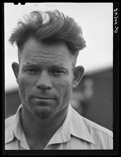 Migrant field worker. Tulare migrant camp. Visalia, California