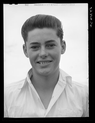 Son of migrant. Tulare migrant camp. Visalia, California
