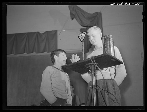 Assembly program, radio quiz program, station L-O-V-E. Homestead school, West Virginia