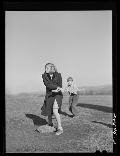 Untitled photo, possibly related to: Baseball game, homestead school. West Virginia
