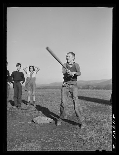 Baseball game, homestead school. West Virginia