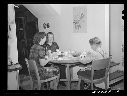 The Hardeman family at their Saturday evening meal. Dailey, West Virginia