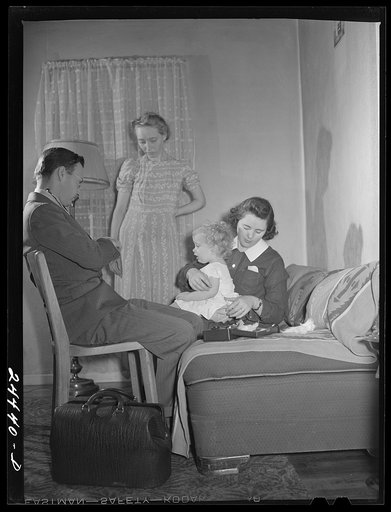 Untitled photo, possibly related to: Dr. Tabor writing instructions for medicine for Roscoe Loupin. Dailey, West Virginia