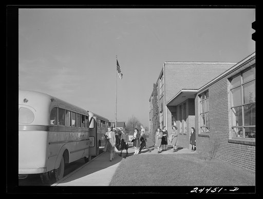 Untitled photo, possibly related to: Children leaving homestead school. Dailey, West Virginia