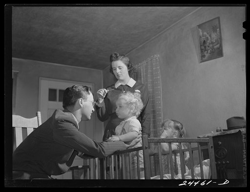 Untitled photo, possibly related to: Doctor Tabor examining Roscoe Loudin. Dailey, West Virginia