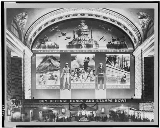 War bond mural, Grand Central Station, New York, New York