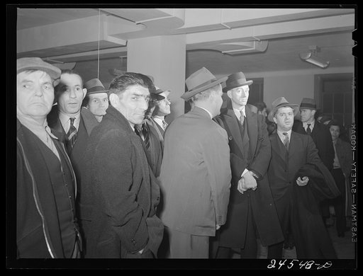 Seamen in hiring hall, New York City