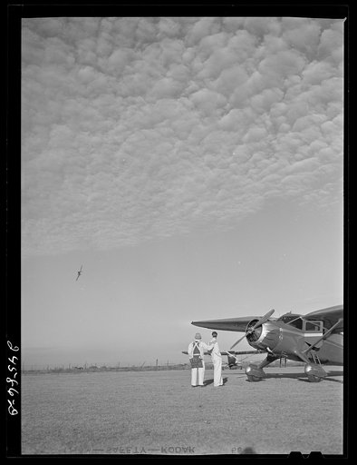 Untitled photo, possibly related to: Lee Bowman, director of civilian pilot training school. Meacham Field, Fort Worth, Texas